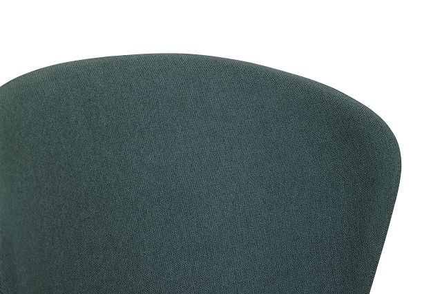Nomad Dark Green Upholstered Side Chair W/ Black Legs