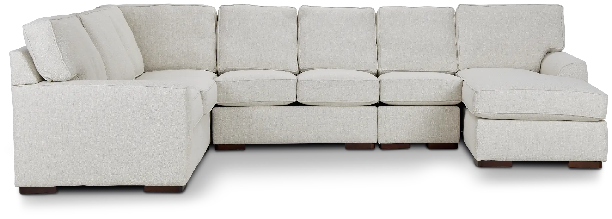 Austin White Fabric Large Right Chaise Sectional Austin White Fabric Large Right Chaise Sectional