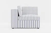 Destin Sea Lane Dark Blue Fabric Corner Chair