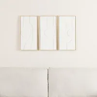 Aezakarm White Set Of 3 Framed Wall Art