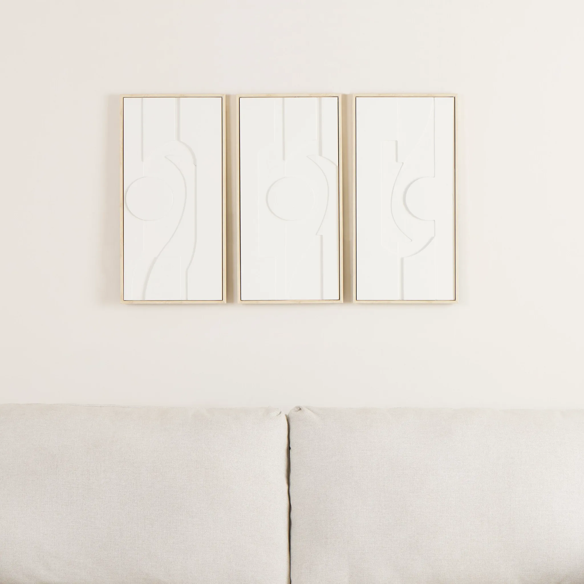 Aezakarm White Set Of 3 Framed Wall Art