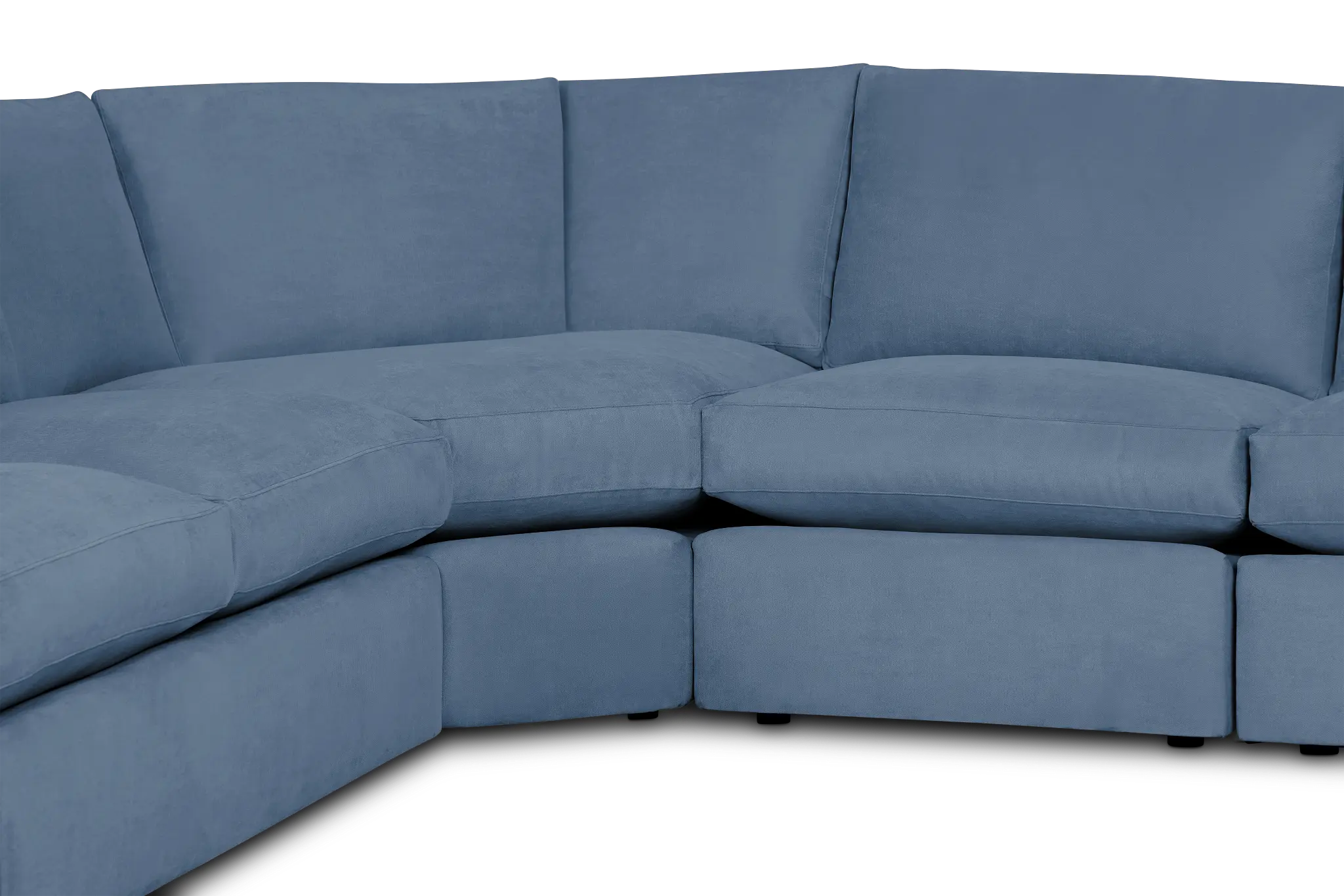 Hudson Blue Fabric Large 2-arm Wedge Sectional Hudson Blue Fabric Large 2-arm Wedge Sectional