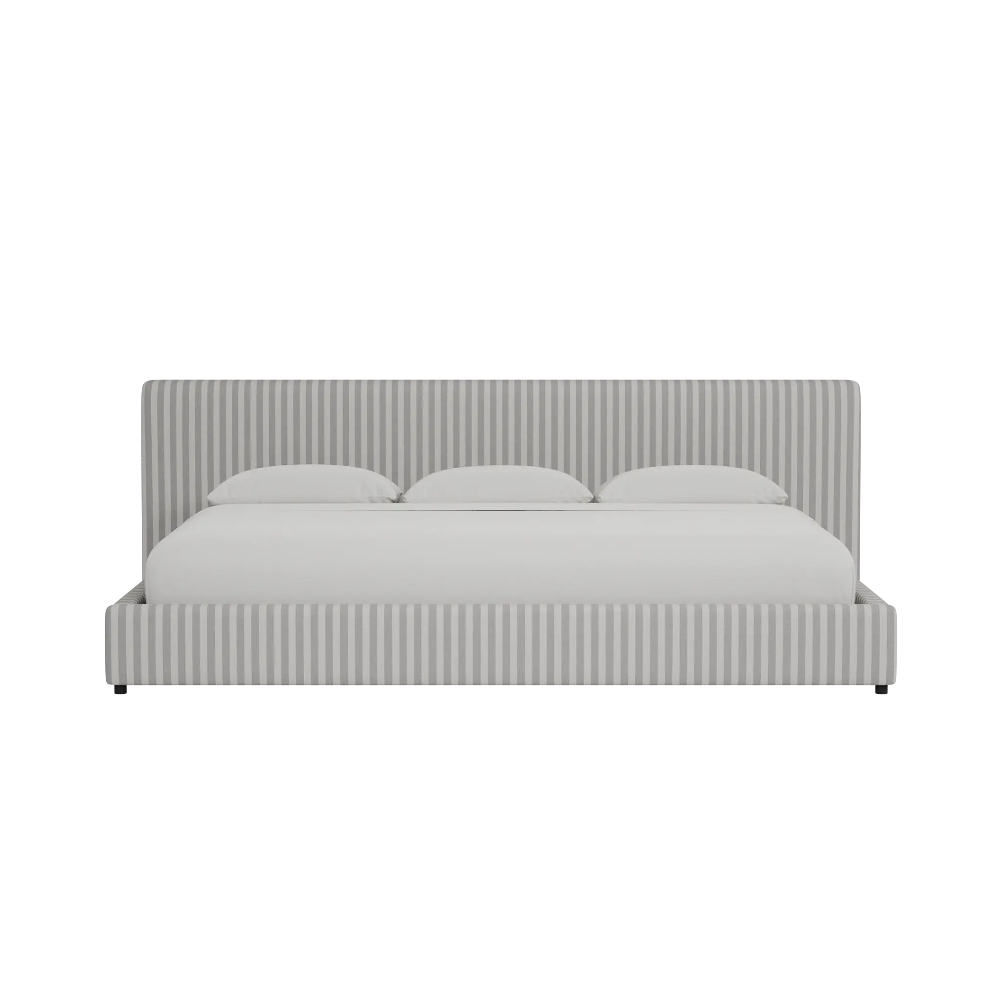 Grayton Sea Lane Light Gray 44" Upholstered Platform Bed Grayton Sea Lane Light Gray 44" Upholstered Platform Bed