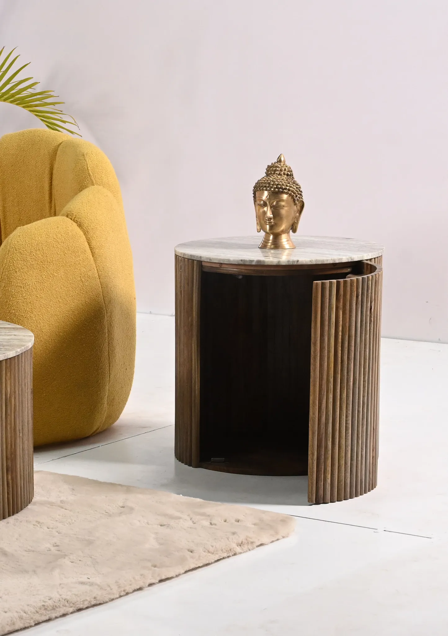 Calvin Mid Tone Round End Table