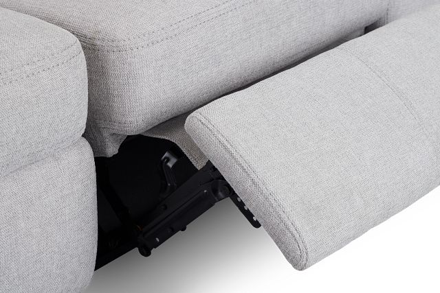 Callum Light Gray Fabric Reclining Sofa