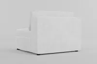 Destin Peyton White Fabric Armless Chair