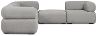 Celeste Light Gray Fabric 5-piece Modular Sectional With Armless Ottoman