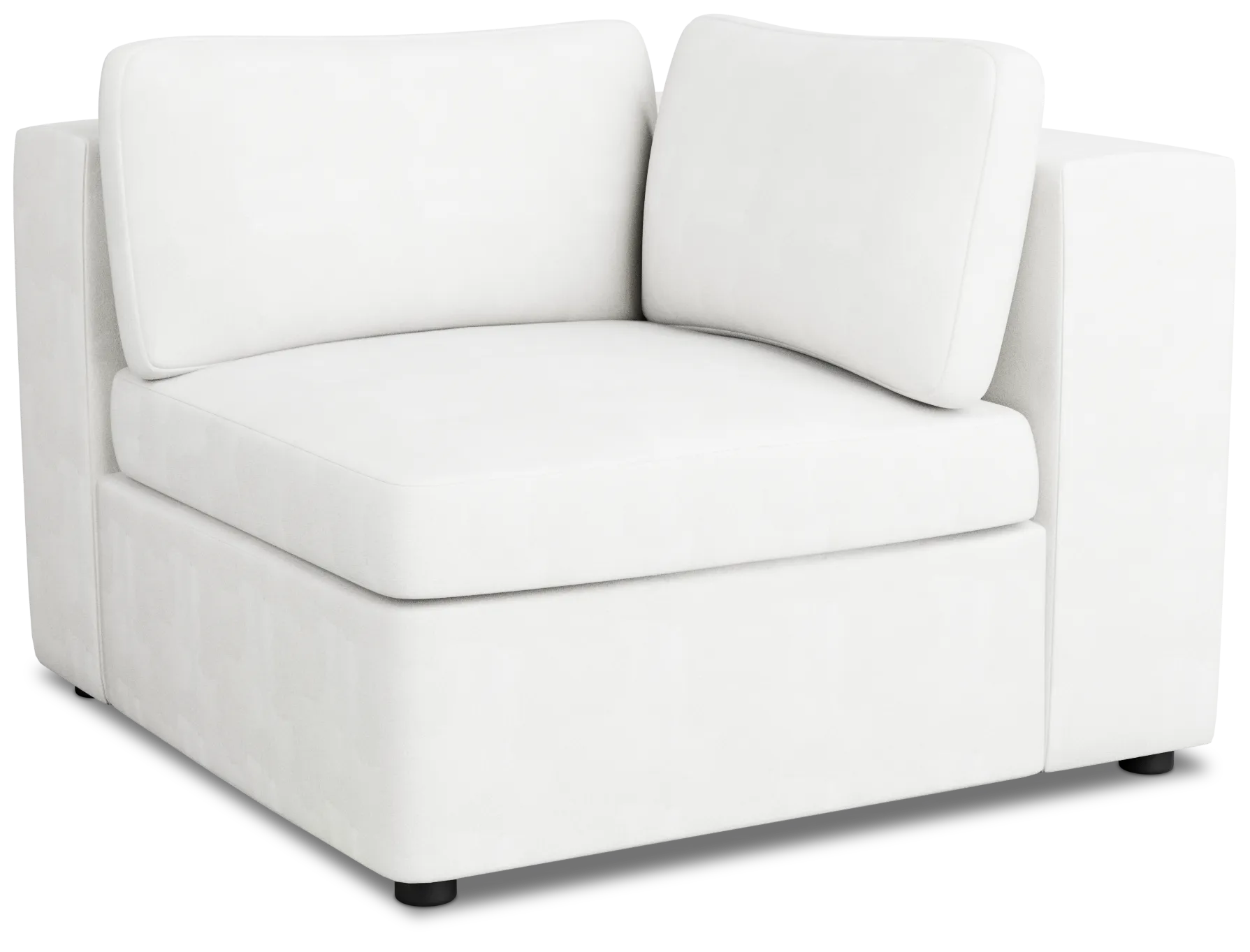 Destin Sutton White Fabric Corner Chair