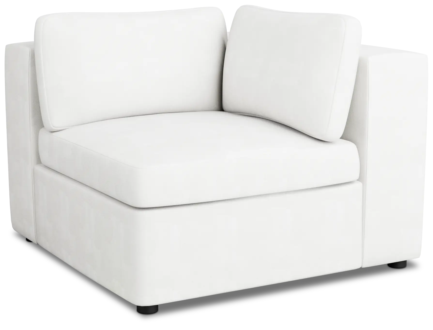Destin Sutton White Fabric Corner Chair Destin Sutton White Fabric Corner Chair