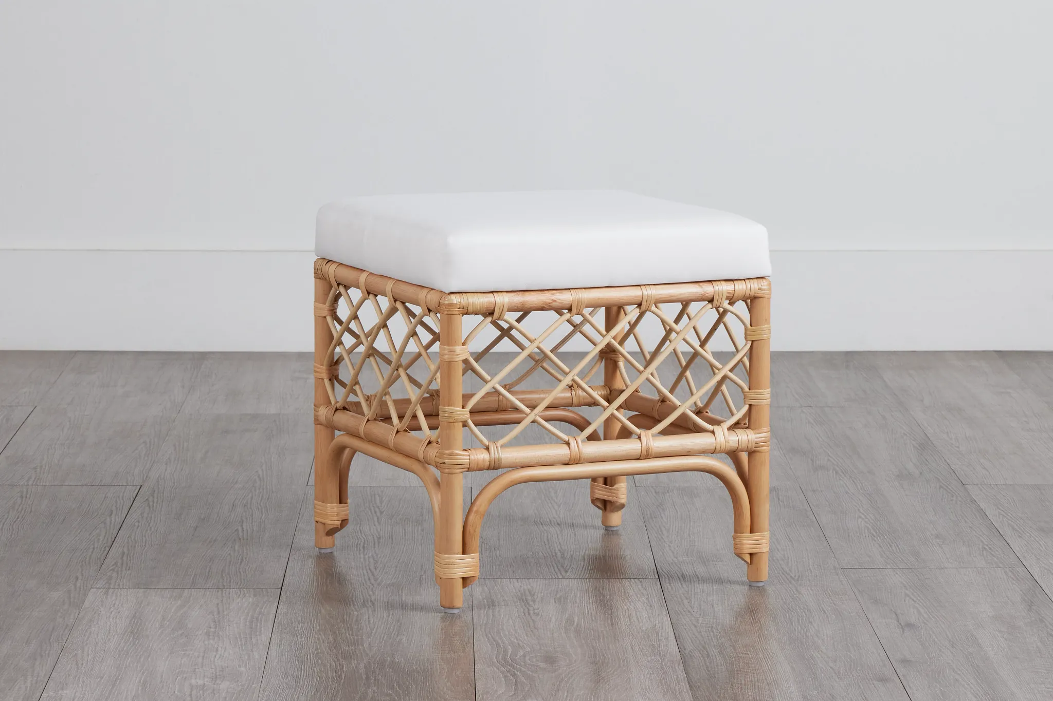 Aloha Light Tone Woven Accent Ottoman