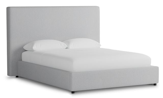 Grayton Delray Light Gray 54" Upholstered Platform Bed