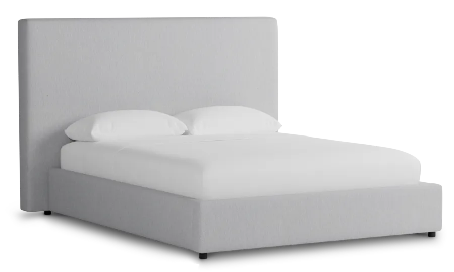 Grayton Delray Light Gray 54" Upholstered Platform Bed