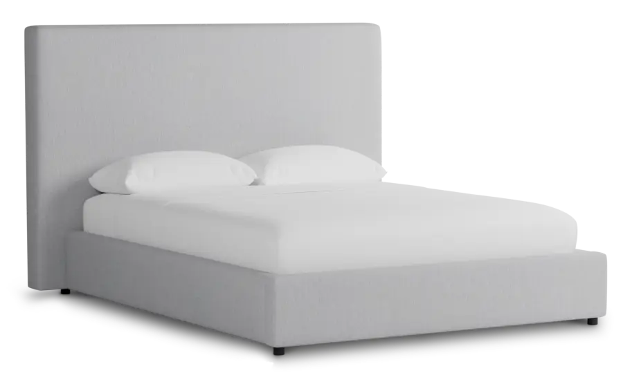 Grayton Delray Light Gray 54" Upholstered Platform Bed Grayton Delray Light Gray 54" Upholstered Platform Bed