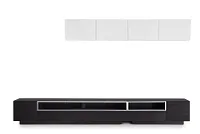 Vancouver 134" Dark Tone White 6-piece Right Modular Entertainment Wall