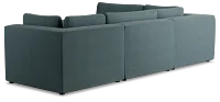 Destin Sutton Blue Fabric 5pc Bumper Sectional