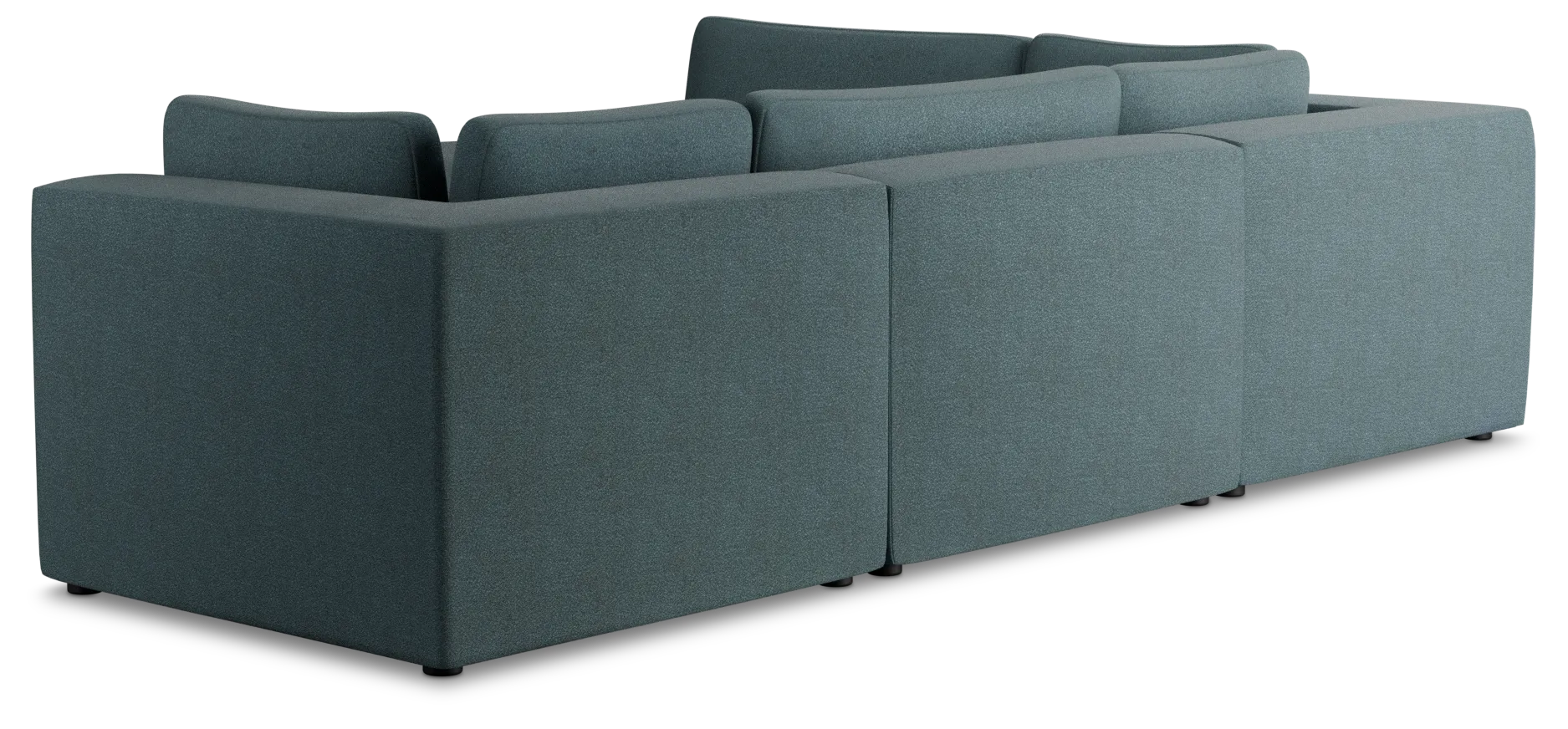 Destin Sutton Blue Fabric 5pc Bumper Sectional