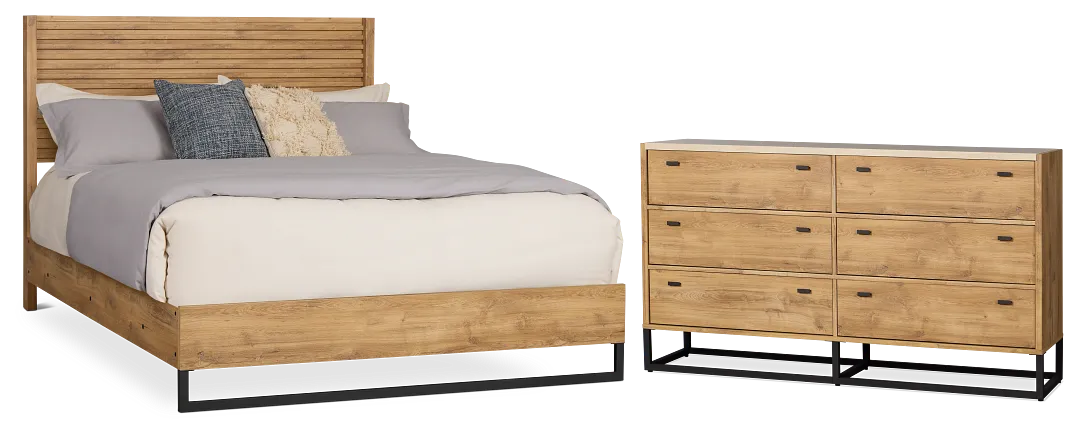 Perry Light Tone Panel Bedroom