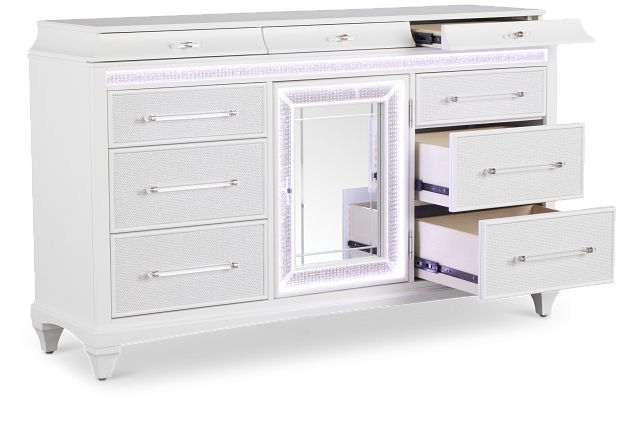 Milan White Door Dresser