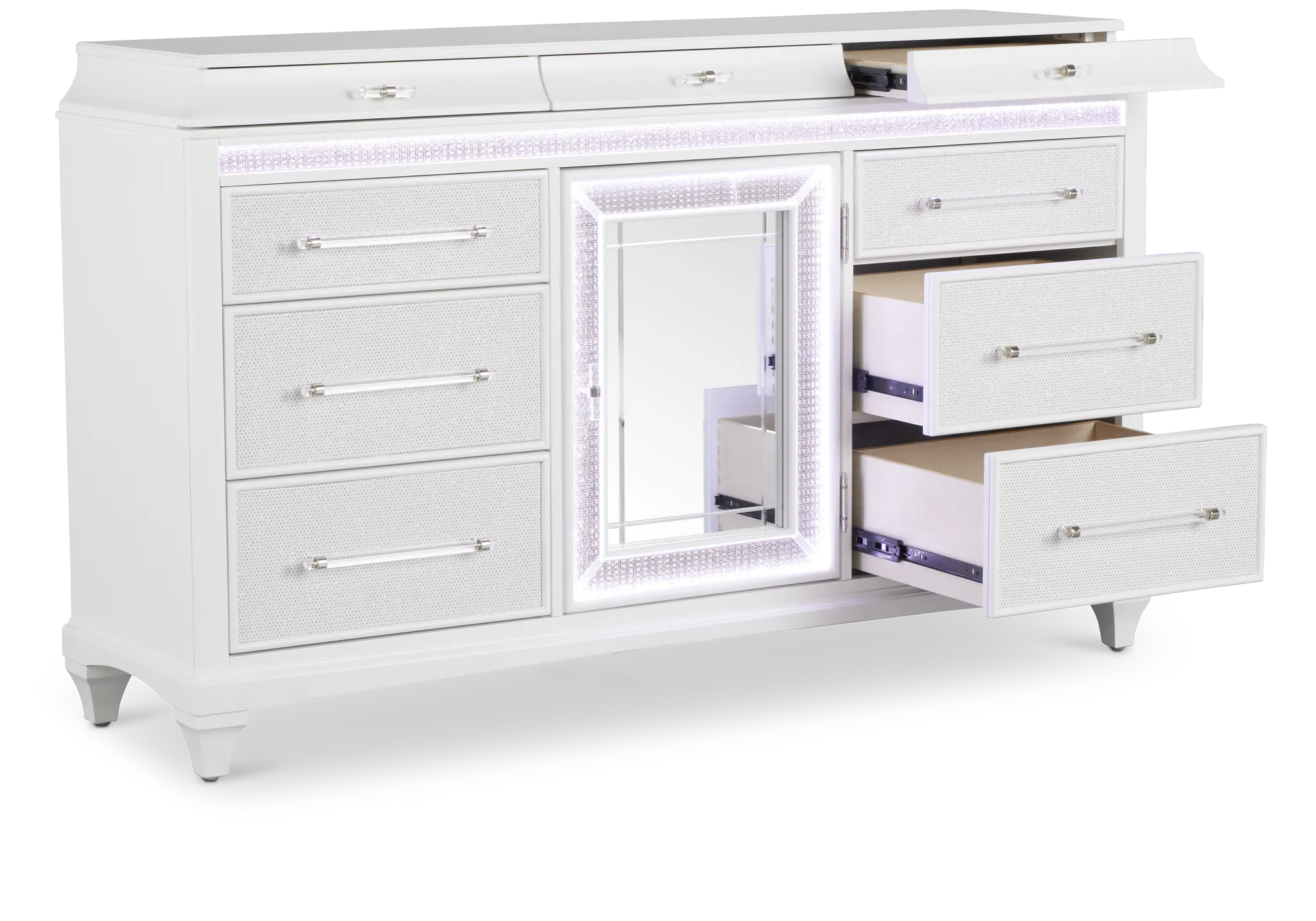 Milan White Door Dresser