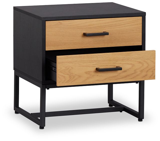 Anders Black 2-drawer End Table