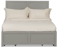Charleston Gray Panel Bed With 4 Storage Drawers