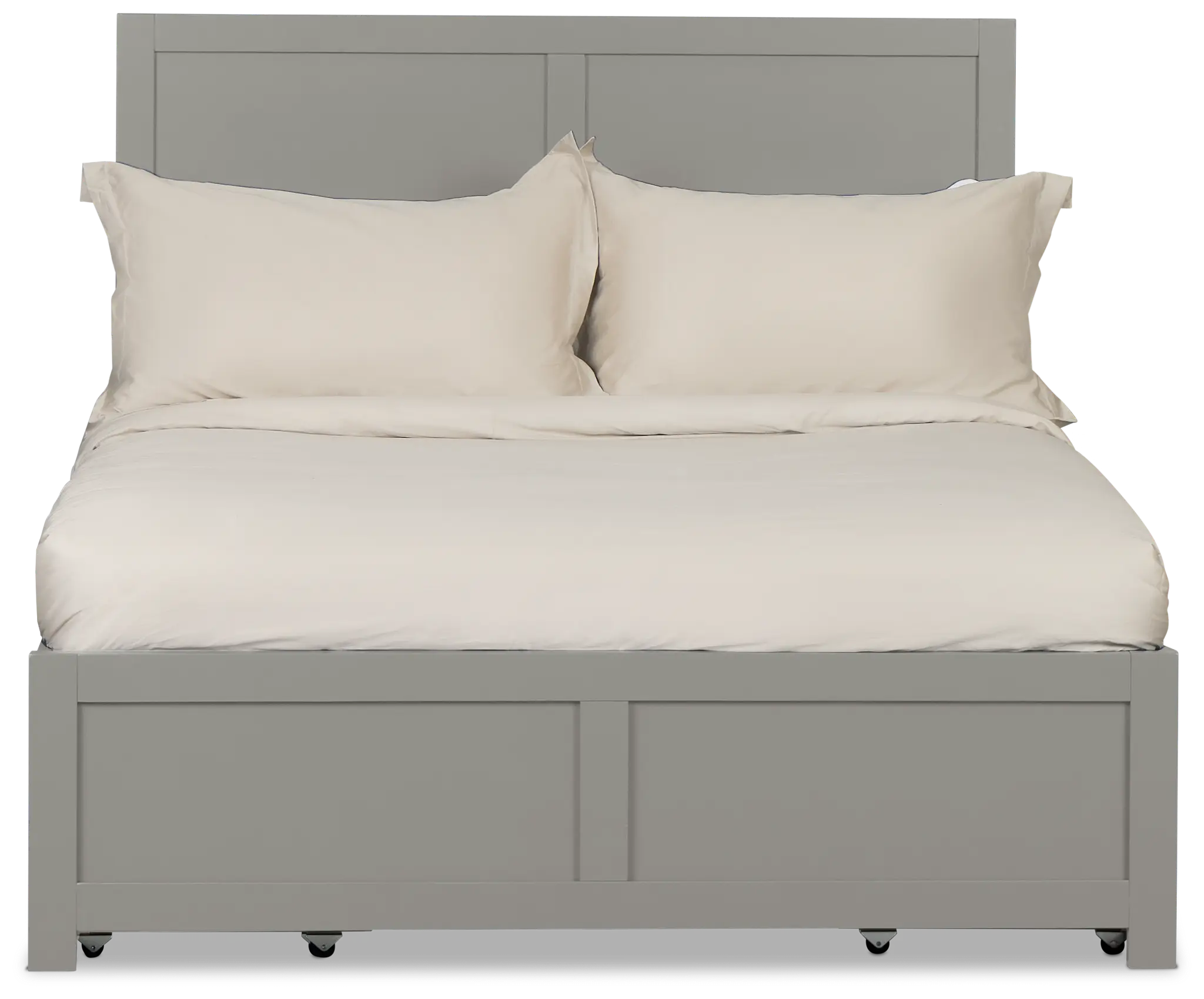 Charleston Gray Panel Bed With 4 Storage Drawers Charleston Gray Panel Bed With 4 Storage Drawers