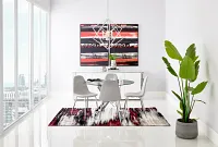 Iris Red 5x8 Area Rug