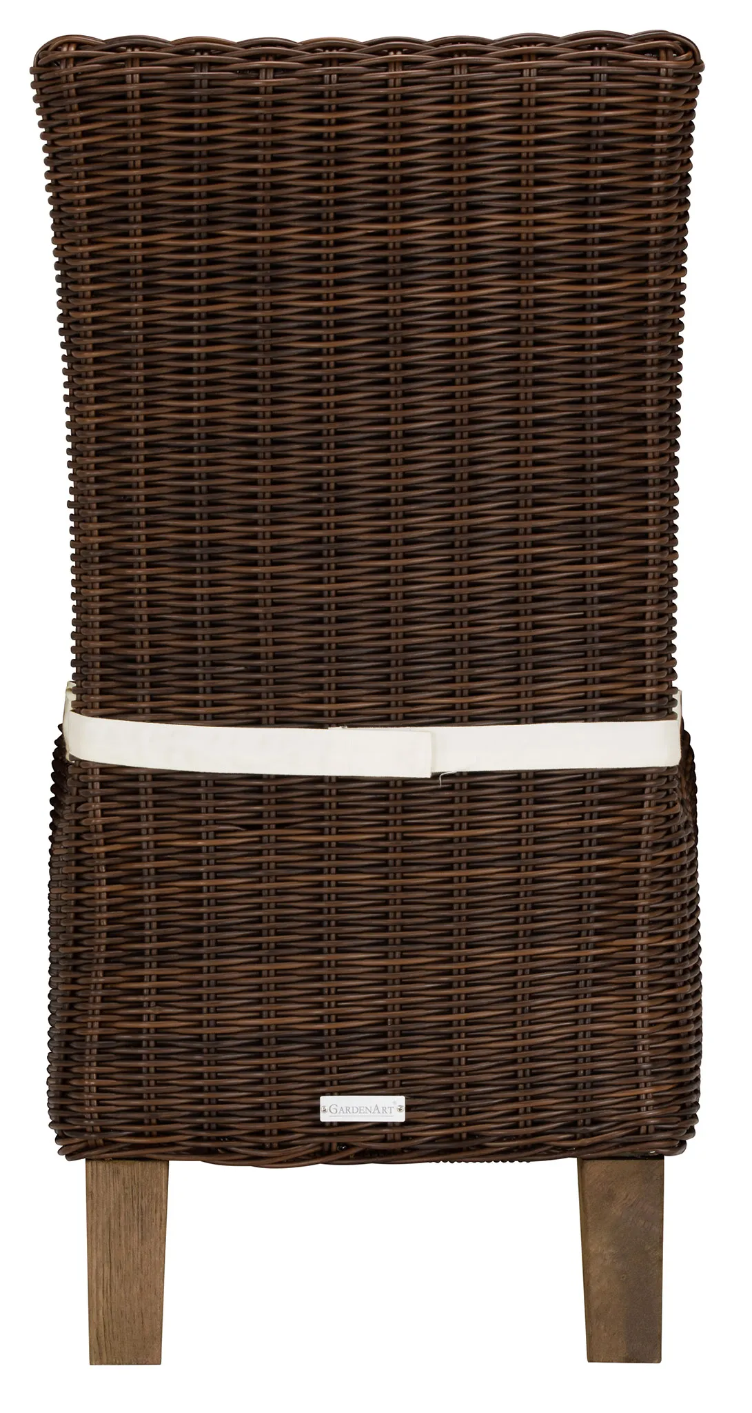 Canyon Dark Brown White Woven Side Chair