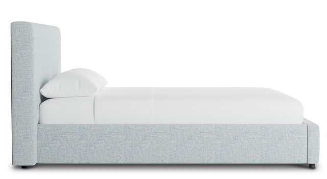 Grayton Natural Beauty Light Blue 44" Upholstered Platform Bed