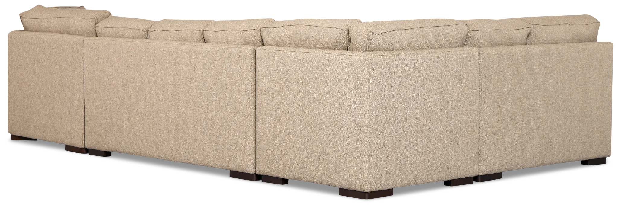 Sinclair Brown Fabric Right Cuddler Cooling Memory Foam Sectional