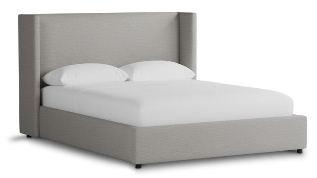 Captiva Maguire Gray 48" Upholstered Shelter Bed