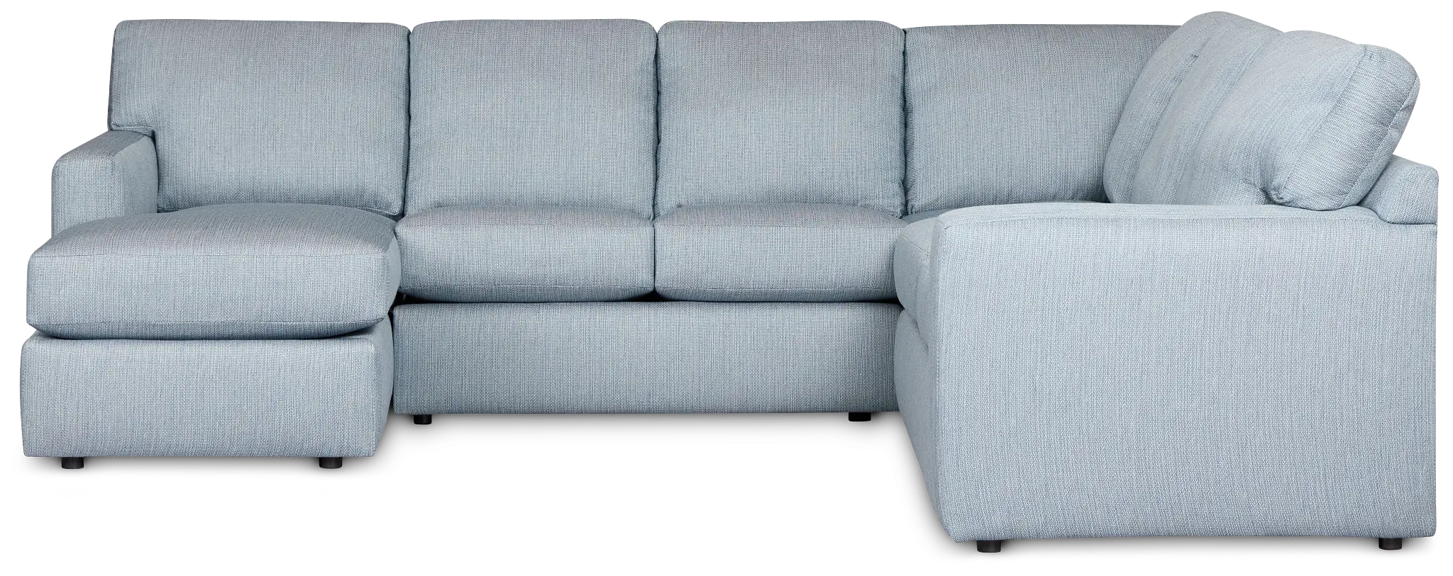 Rhodes Light Blue Fabric Medium Left Chaise Sectional Rhodes Light Blue Fabric Medium Left Chaise Sectional