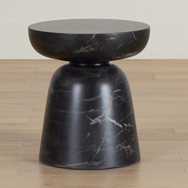 Merrick Black Round End Table