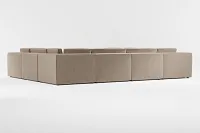 Destin Joya Beige Velvet 8-piece Modular Sectional