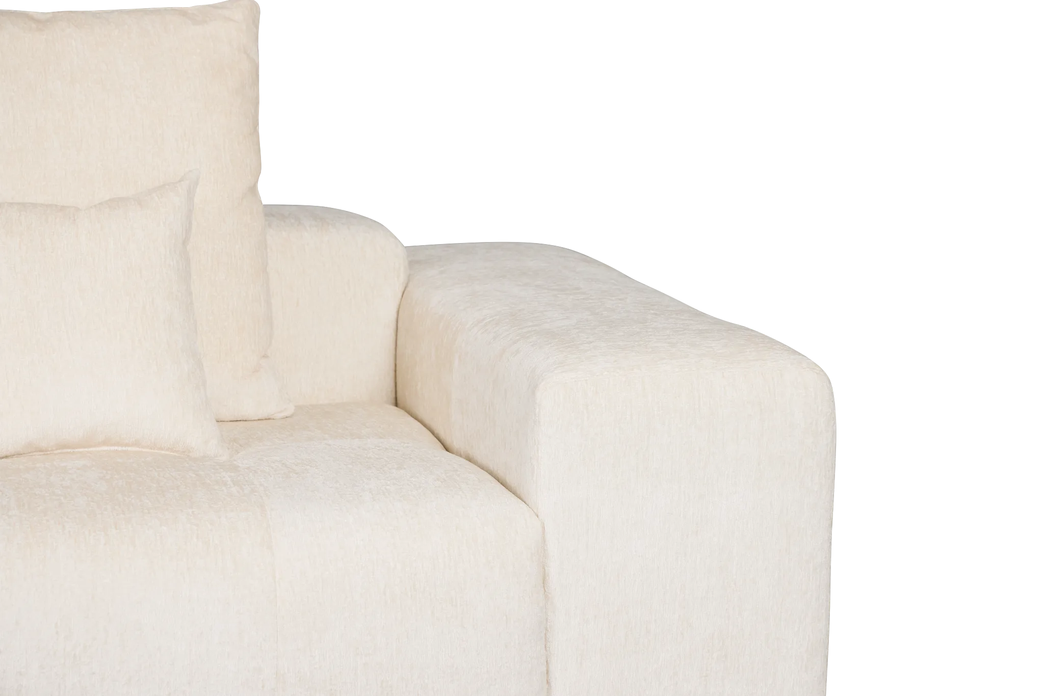 Skylar White Fabric Sofa