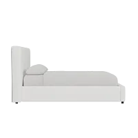 Grayton Sutton White 44" Upholstered Platform Bed