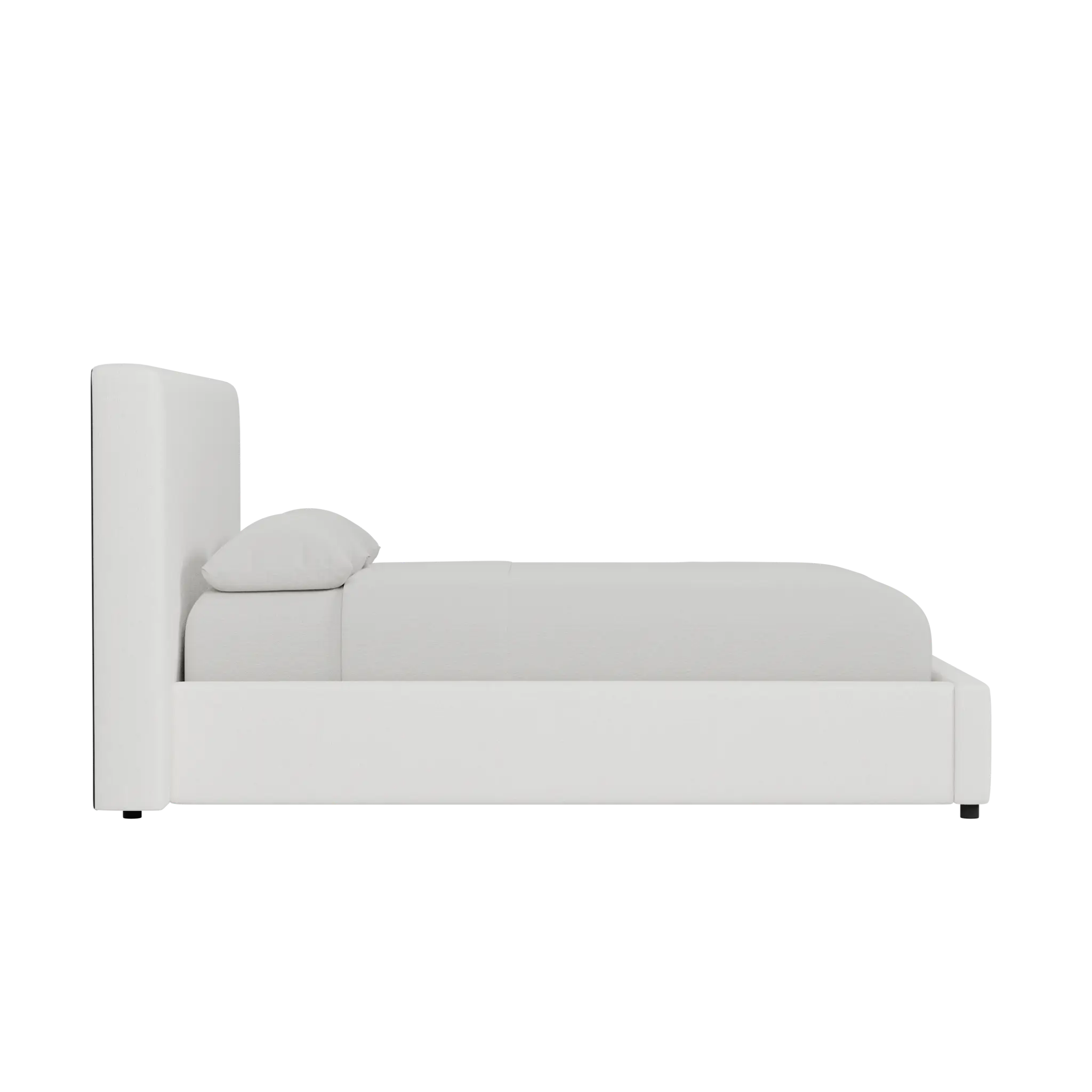 Grayton Sutton White 44" Upholstered Platform Bed Grayton Sutton White 44" Upholstered Platform Bed