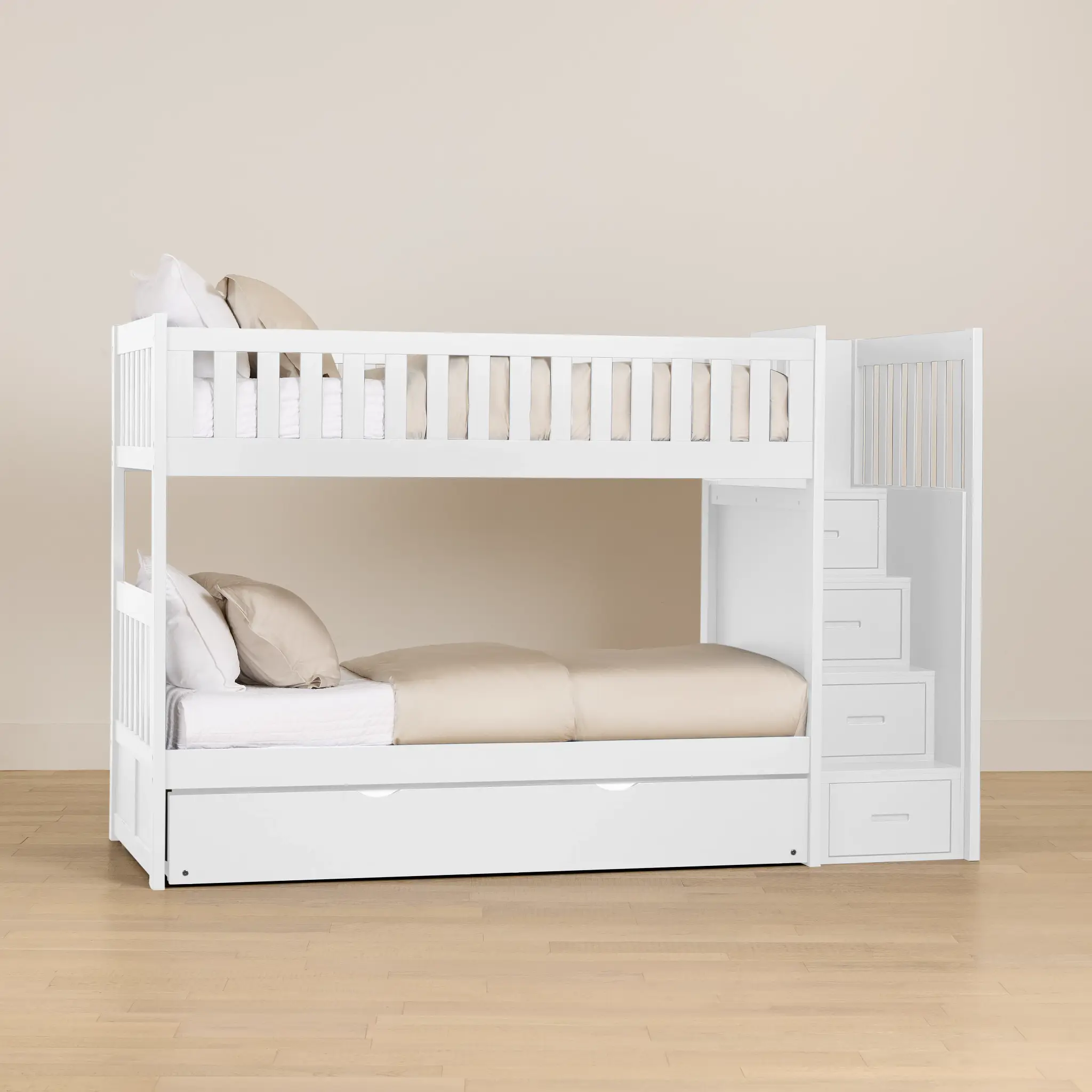 Charleston White Step Storage Bunk Bed Charleston White Step Storage Bunk Bed