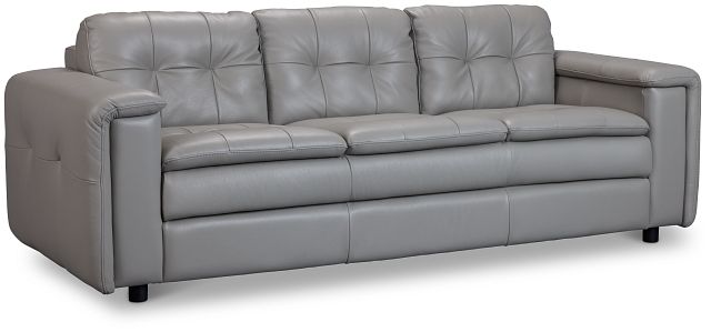 Rowan Gray Leather Sofa (1)