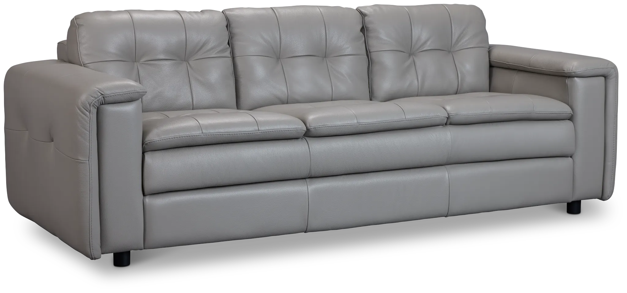 Rowan Gray Leather Sofa