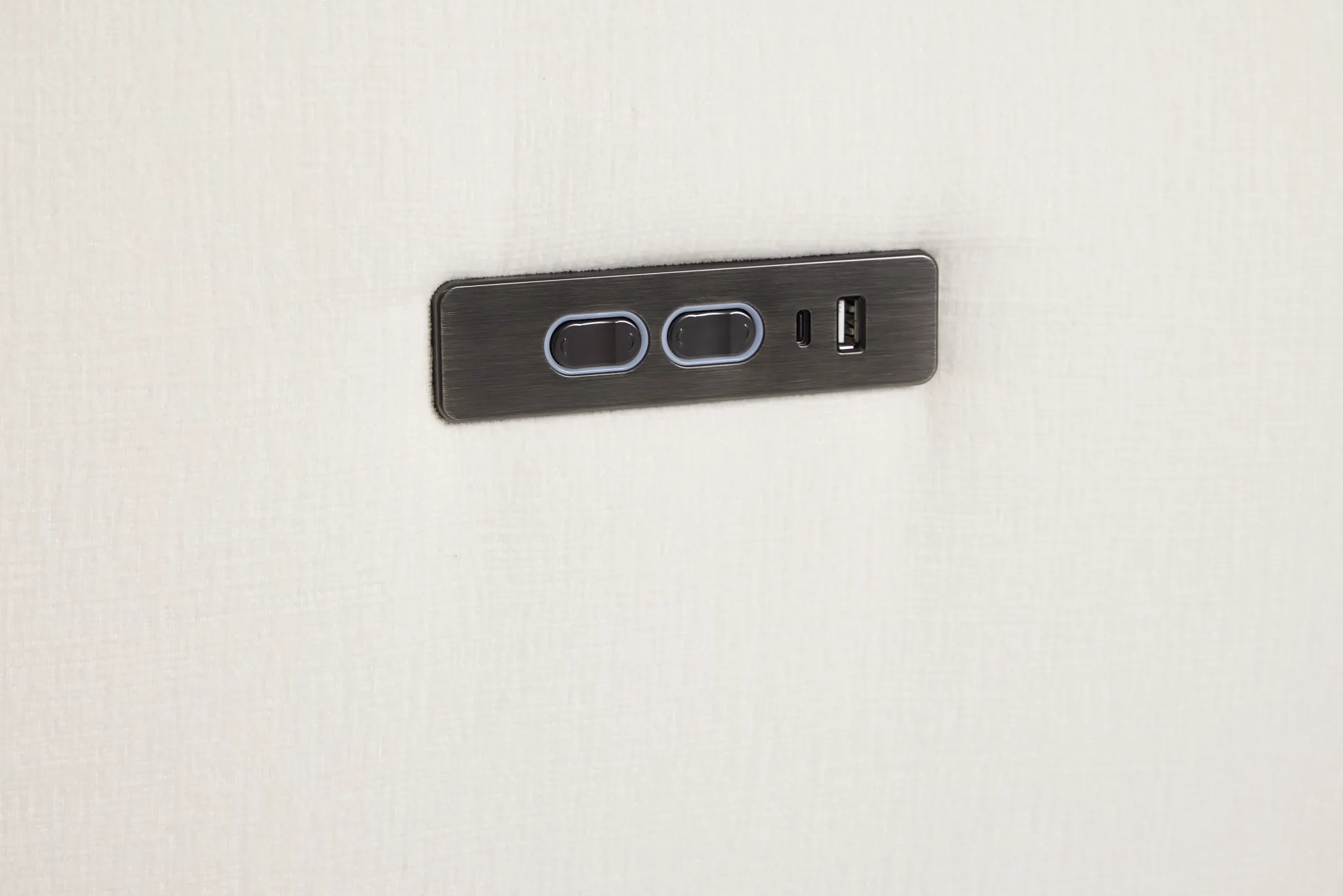 Zuri White Velvet Small Two-arm Power Reclining Sectional