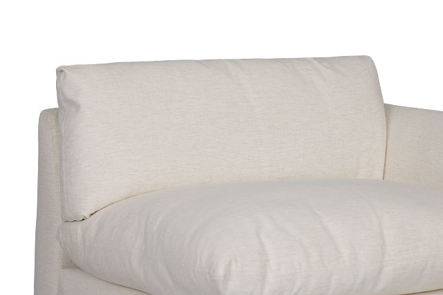 Serena White Fabric Right Chair