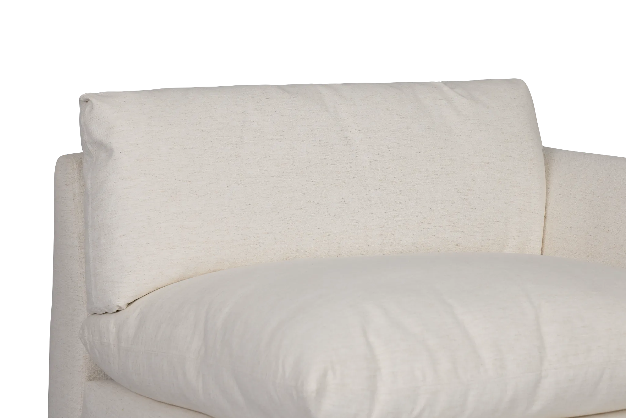 Serena White Fabric Right Chair