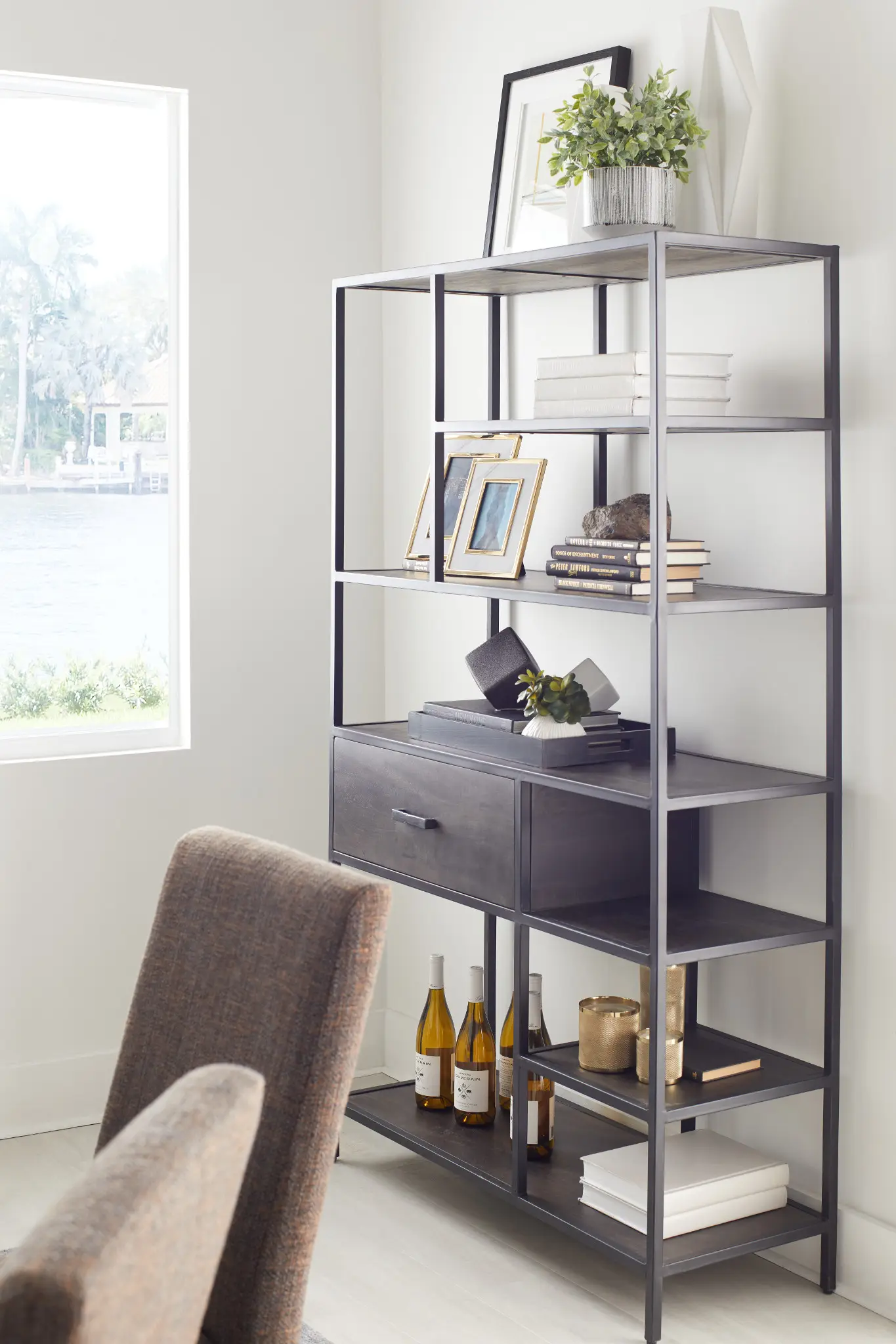 Cleo 1-drawer Metal Bookcase Cleo 1-drawer Metal Bookcase