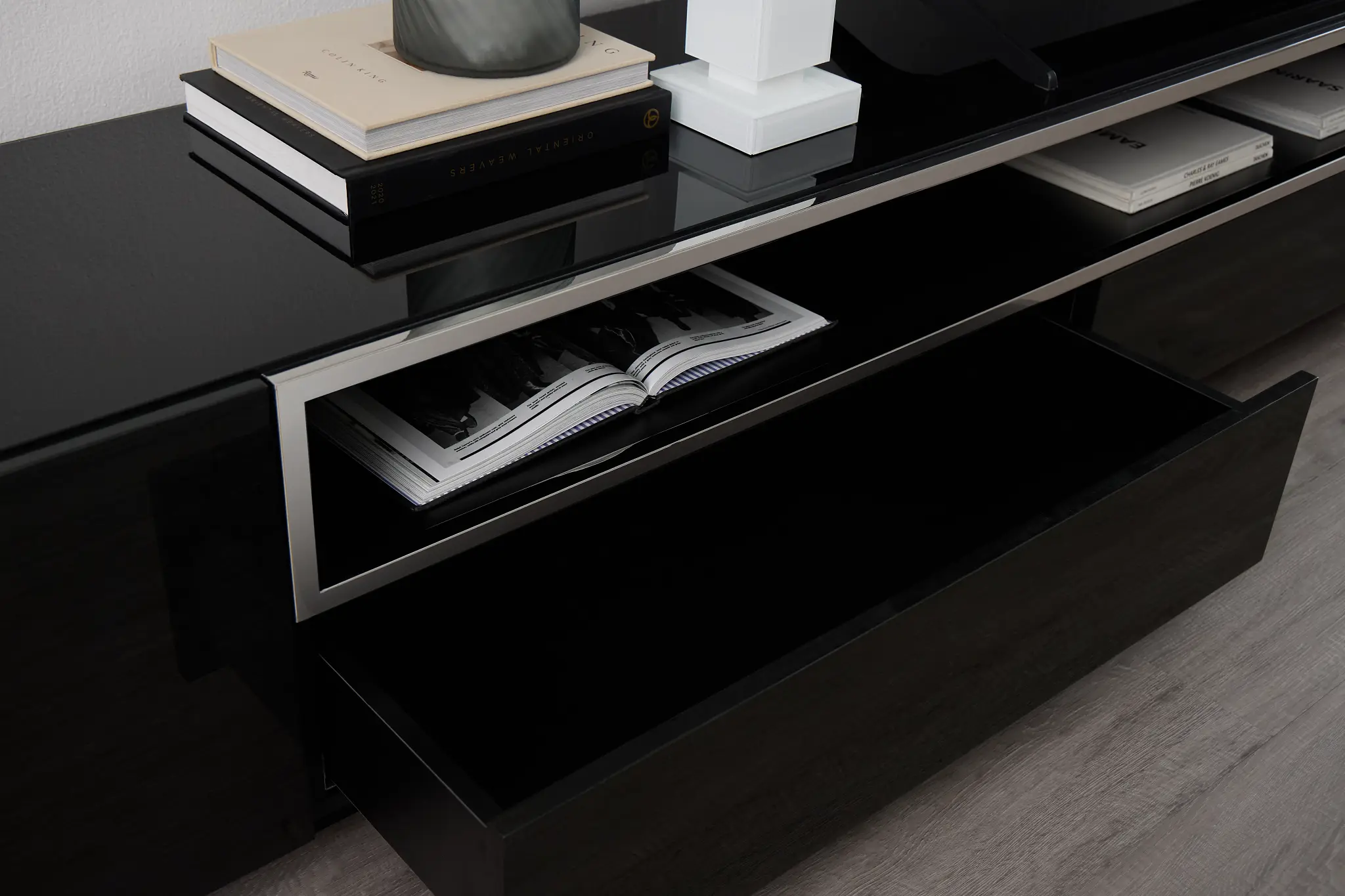 Vancouver Dark Tone 134" 6-piece Right Modular Entertainment Wall Vancouver Dark Tone 134" 6-piece Right Modular Entertainment Wall