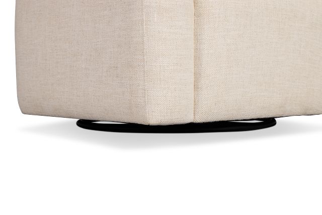 Celine Light Beige Fabric Swivel Accent Chair