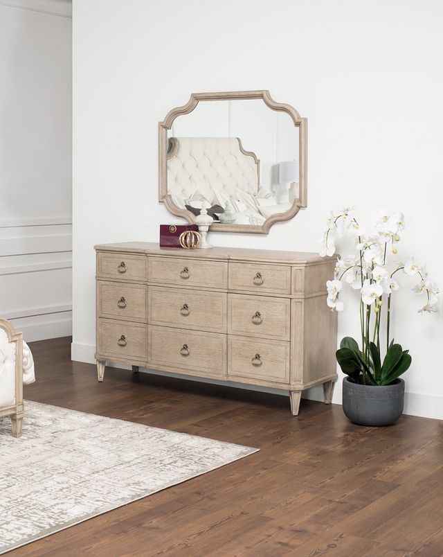 Marquesa Gray Wood Dresser & Mirror (1)