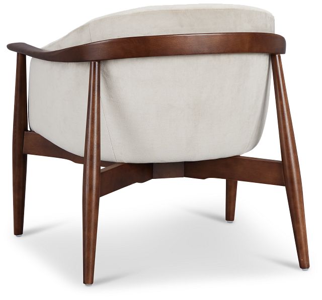 Nova Beige Velvet Accent Chair