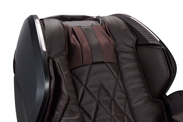 Advanced L-track Dark Brown Micro Massage Chair