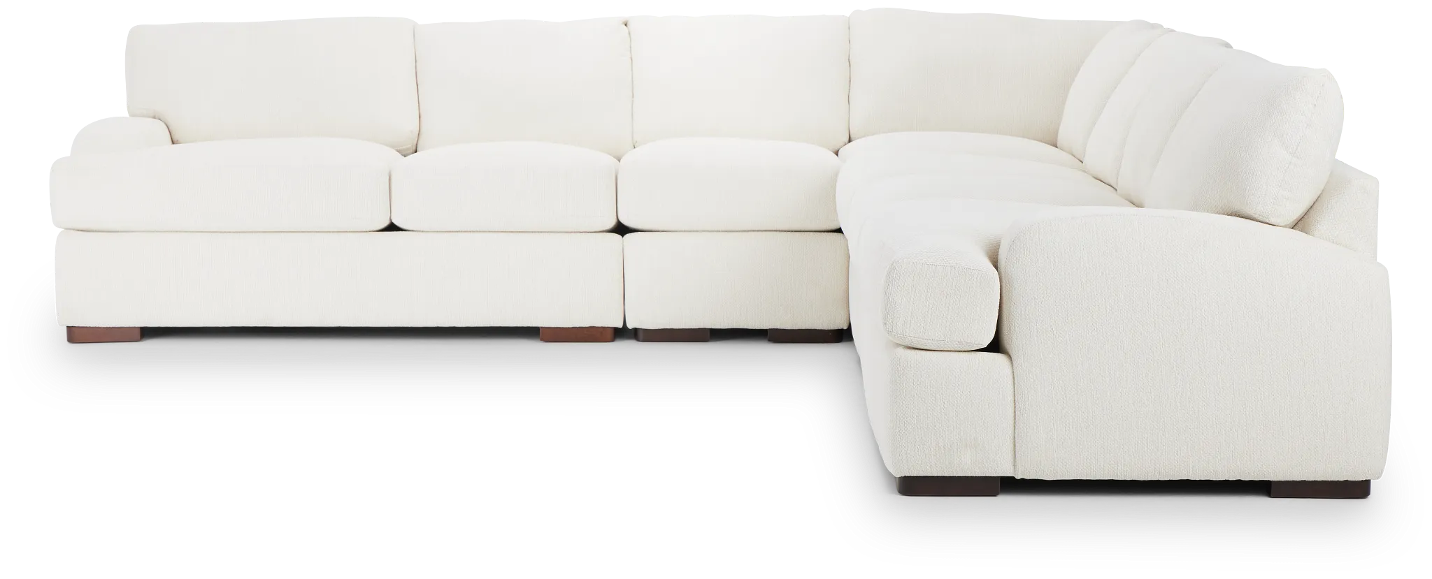 Alpha White Fabric Large Two-arm Sectional